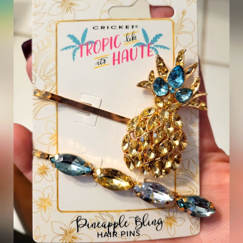 Pineapple Bling Hair Pins